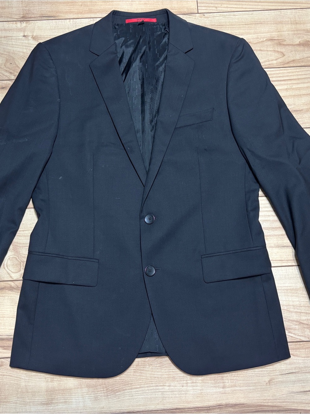 HUGO Black Two-Button Men's Sport Coat
